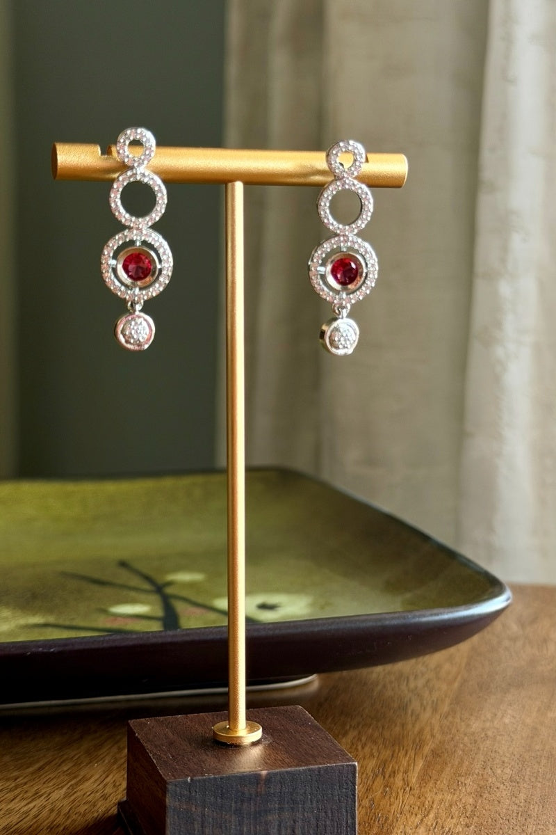 Crimson Drop Earrings