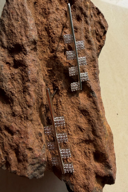AD Crystal Ladder Earring