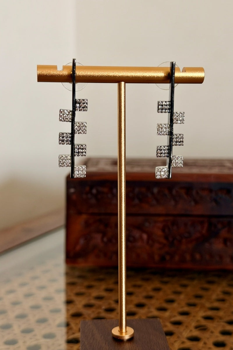 AD Crystal Ladder Earring