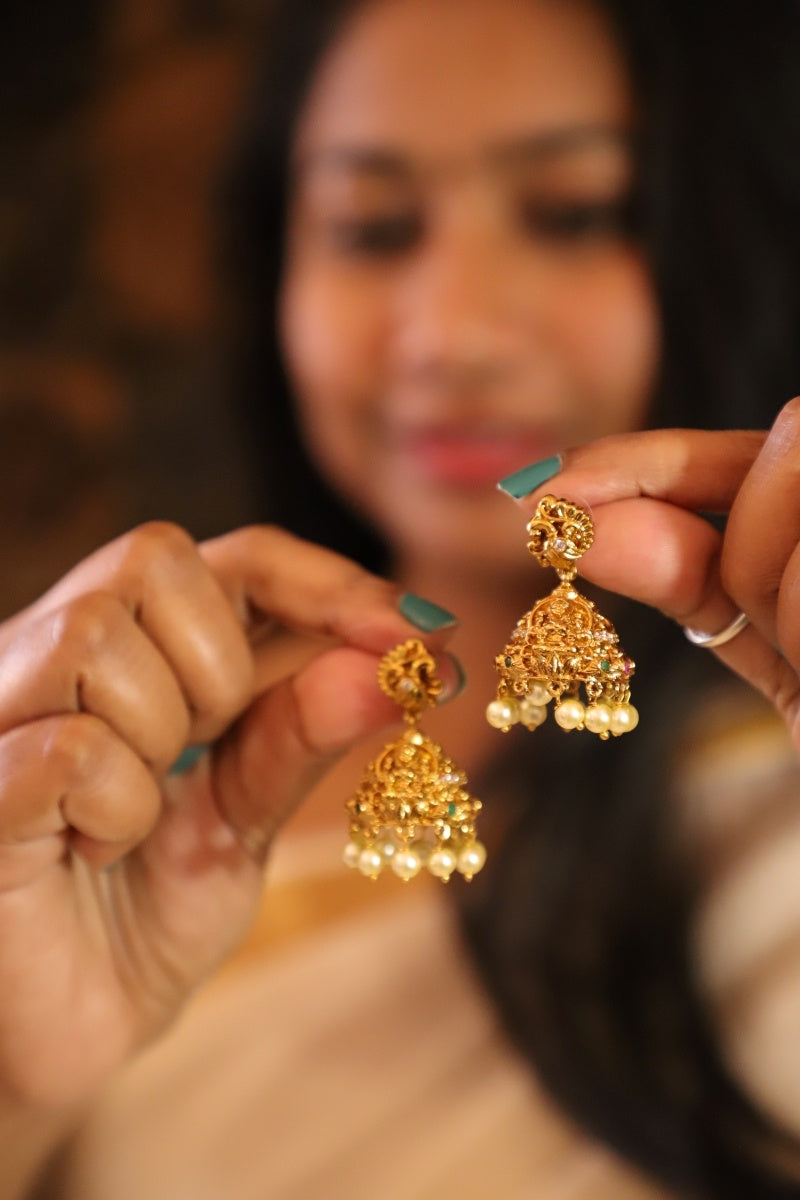 Temple-Lakshmi Vaibhav Jhumka