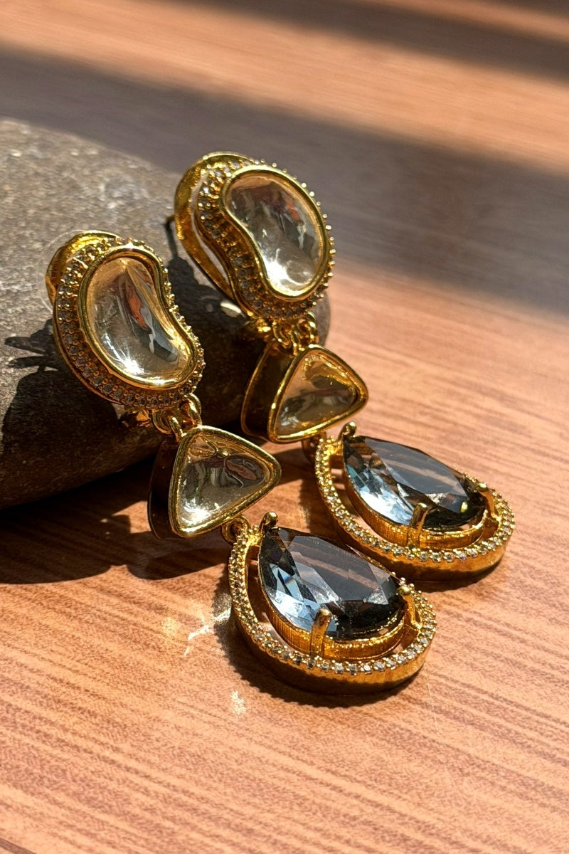 AD Midnight Petal Drop Earring