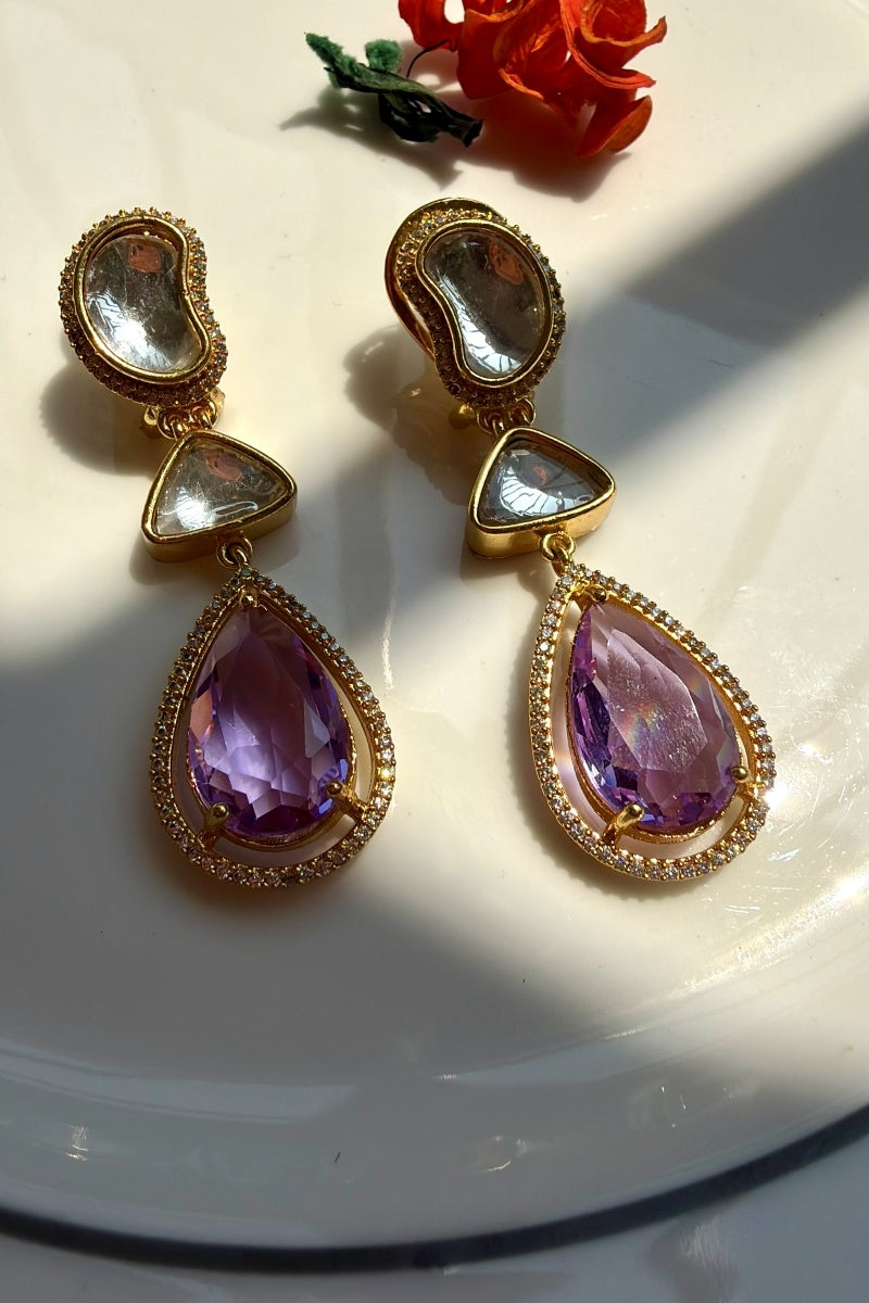 AD Midnight Petal Drop Earring