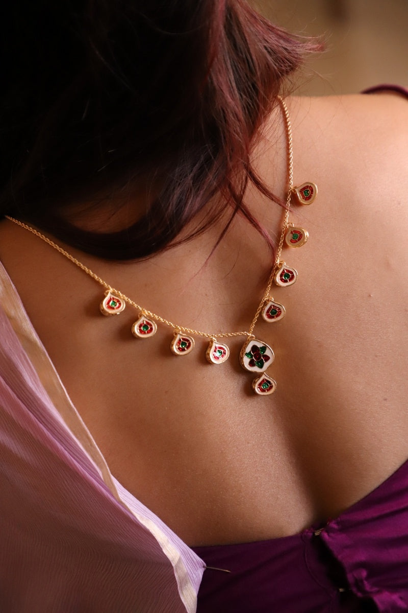 Mira Kundan Drop Set