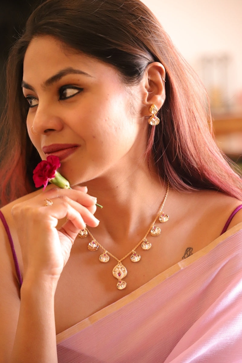 Mira Kundan Drop Set