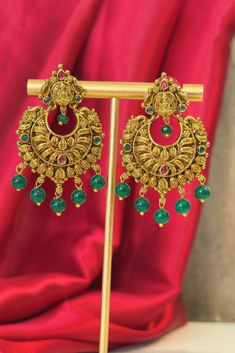 Temple Nakshi Lakshmi Earrings