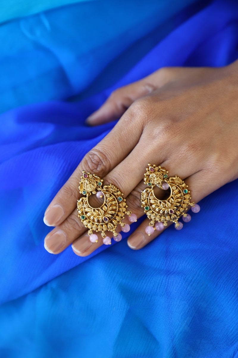 Temple Nakshi Lakshmi Earrings