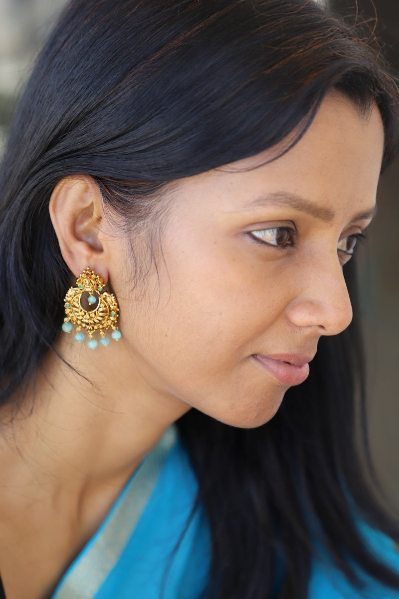 Temple Nakshi Lakshmi Earrings