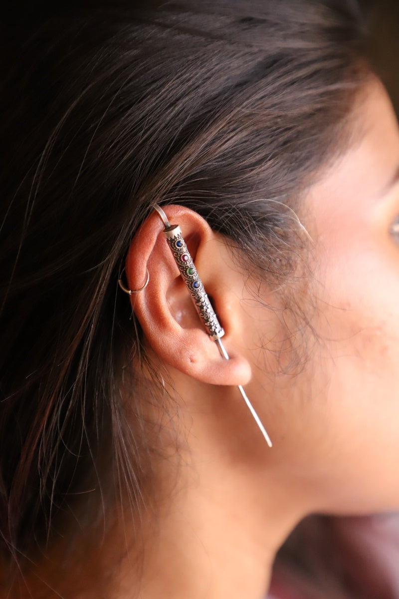 Navratna Needle Earring