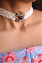 AD Pearl Galabandh Choker