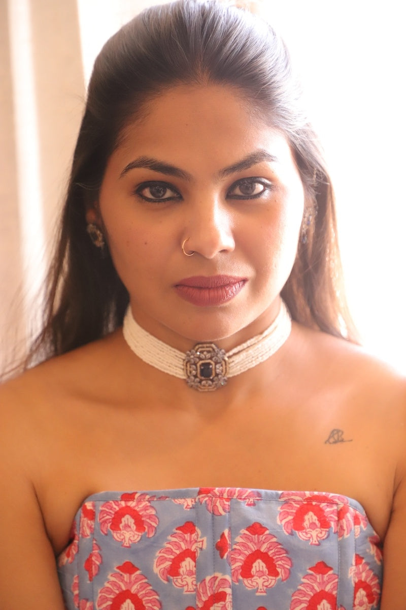 AD Pearl Galabandh Choker