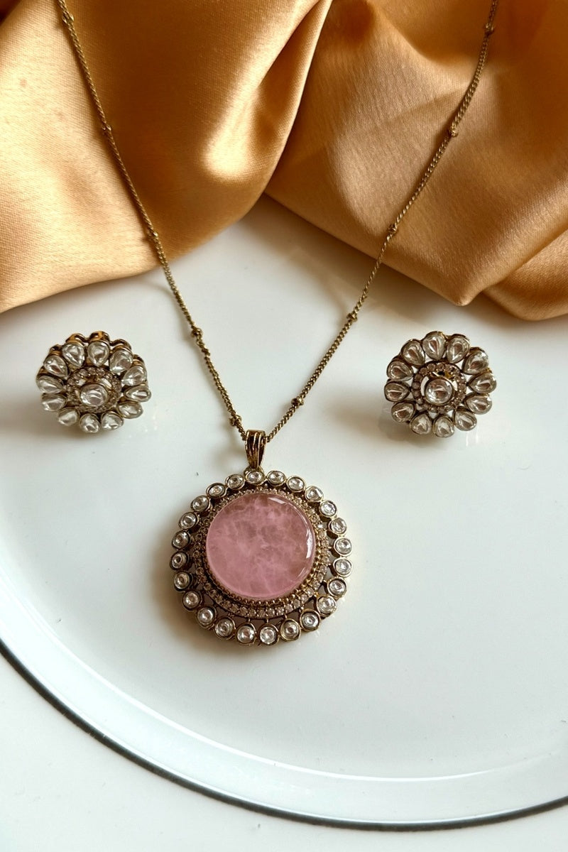 AD Rajbari Pendant with Earring