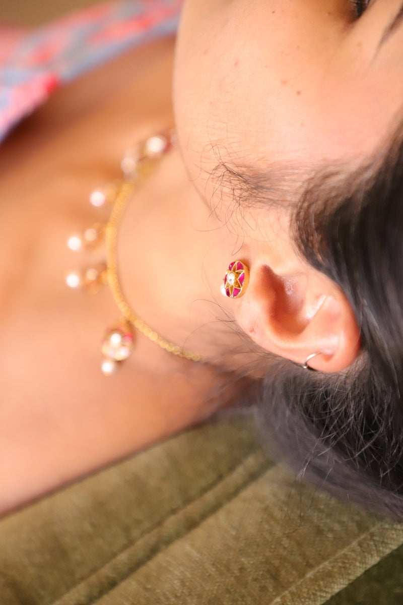 Kundan-Rajkumari Blossom Set