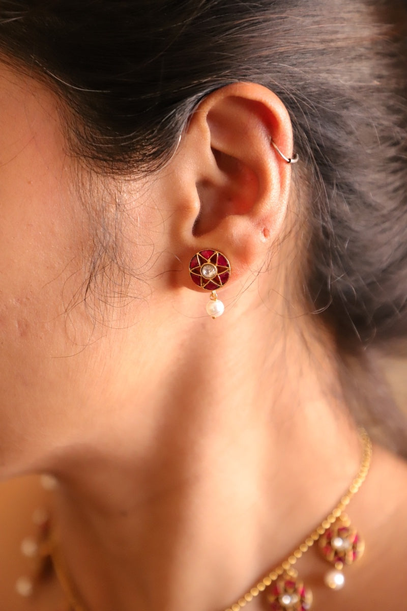 Kundan-Rajkumari Blossom Set