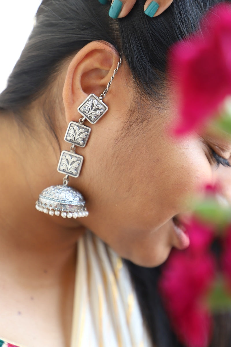 Sahara Jhumka with Kaan Chain