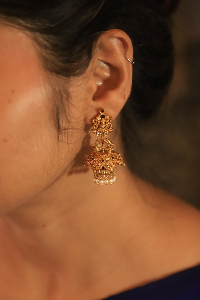 Temple-Suvarna Lakshmi Jhumka